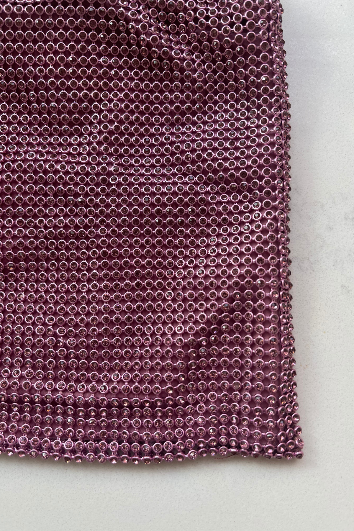 Knotted Starlight Rhinestone Bag (Rose Pink)