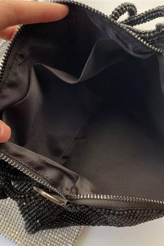 Knotted Starlight Rhinestone Bag (Black)