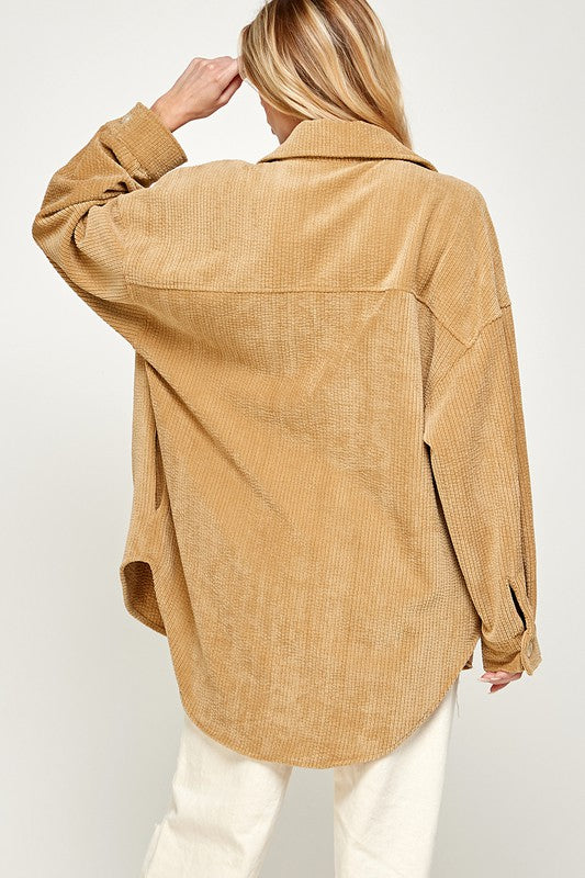Oversized Khaki Corduroy - Final Sale