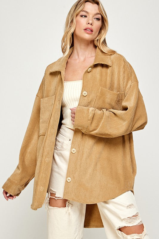 Oversized Khaki Corduroy - Final Sale