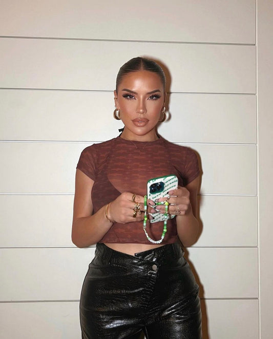 Magdalena Faux Croc Pants