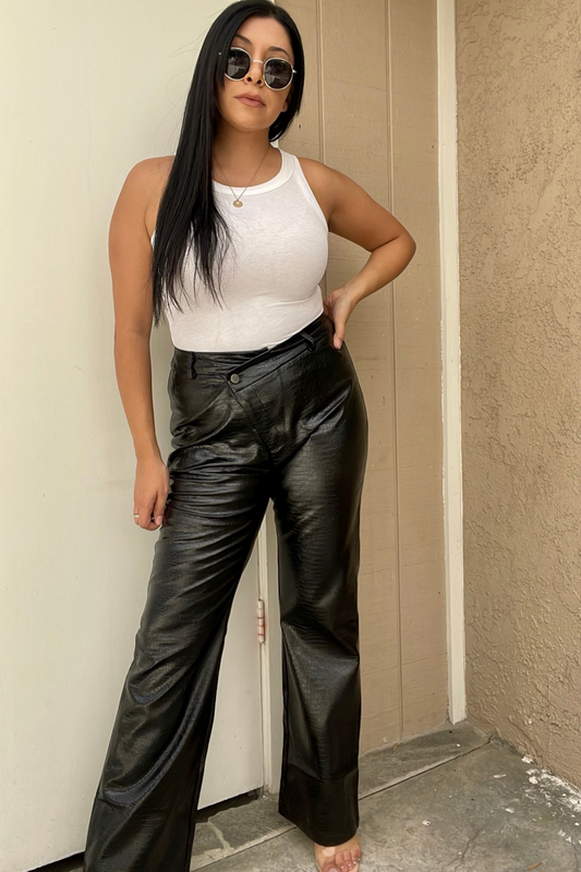 Magdalena Faux Croc Pants